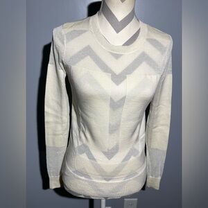 BCBGMaxAzria Cream Transparent Top